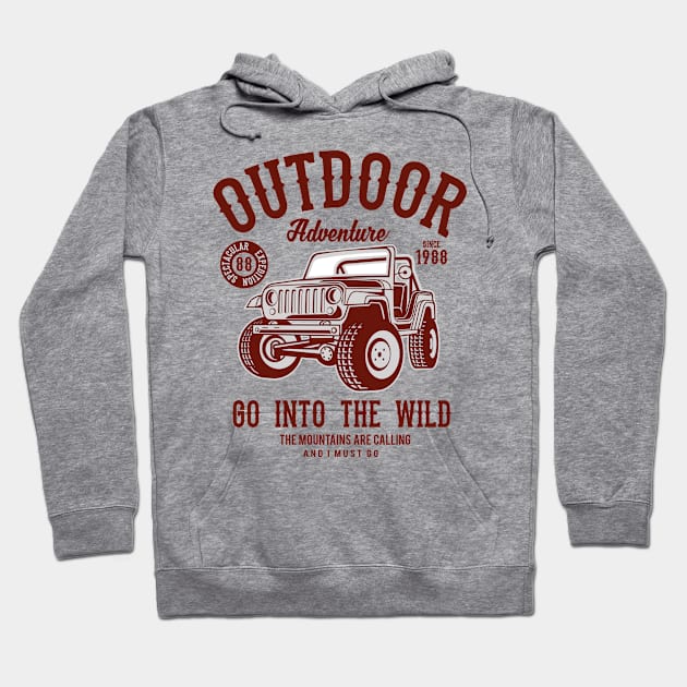 Outdoor Adventure off road Hoodie by PaunLiviu